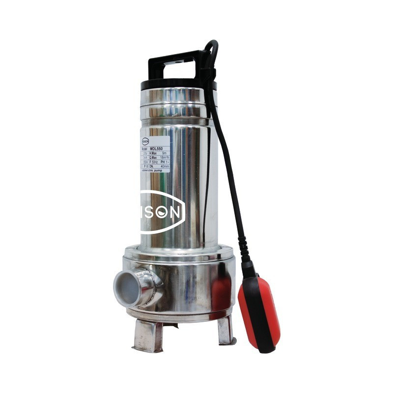 BOMBA MONO DE ACERO INOXIDABLE, AGUA CARGADA 0,55KW