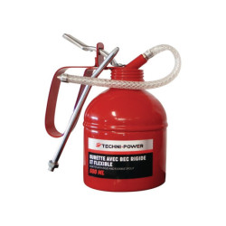 BURETTA IN ACCIAIO DA 500 ML CON BECCUCCIO TECHNI-POWER RIGIDO E FLESSIBILE