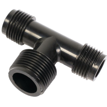 RACCORD EN T FIL.MALE G 1/2"M-M 3/4"M