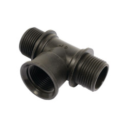 CONECTOR DE CABLE EN "T". G 1" M-F-M