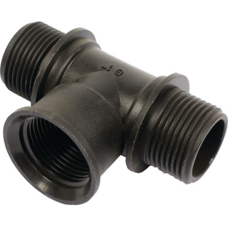 CONECTOR DE CABLE EN "T". G 1" M-F-M