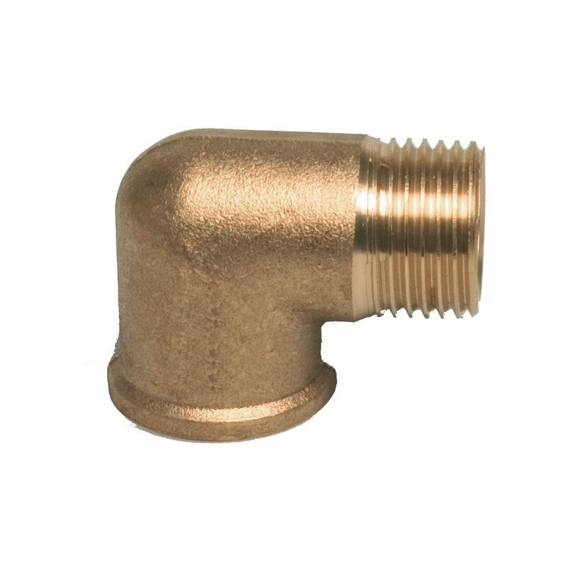 90° MESSING ELBOOG VERBINDING G 1/2" M-F