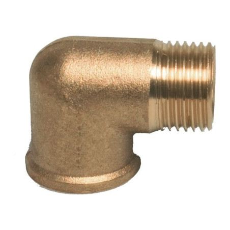 90° MESSING-ELLBOGENVERBINDUNG G 1/2" M-F