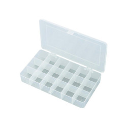 BOITE DE RANGEMENT 18 COMPARTIMENTS 28X18X4CM