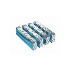 Masse adhésive arrondie en acier pour jantes aluminium SLIM, galvanisée argent.