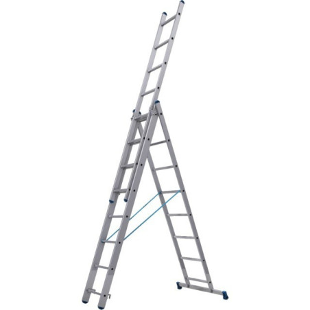 Escalera descapotable 3 planos 8 peldaños 2m35/5m15