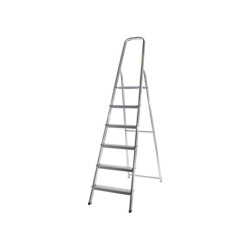 Escabeau ménager MixAlu Hailo - 6 marches - Hauteur de travail 3,03 m