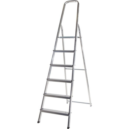 Escabeau ménager MixAlu Hailo - 6 marches - Hauteur de travail 3,03 m