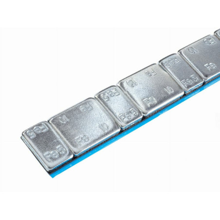 Masse adhésive en acier pour jantes aluminium SLIM, galvanisée argent, précise et élégante.