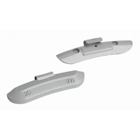 Masses à clipser zinguées de haute qualité pour équilibrer les roues de véhicules.