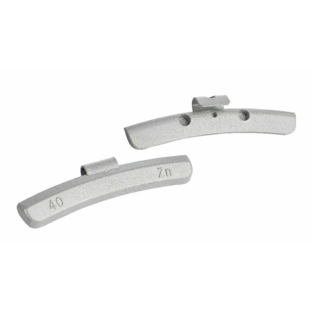 Zinc-coated rim weights, 40g each, package of 50, precise balancing, easy installation.