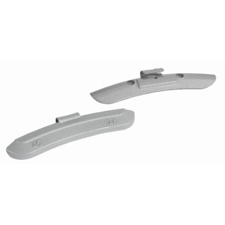 Masses à clipser zinguées pour jantes en acier : équilibrage précis et montage facile.