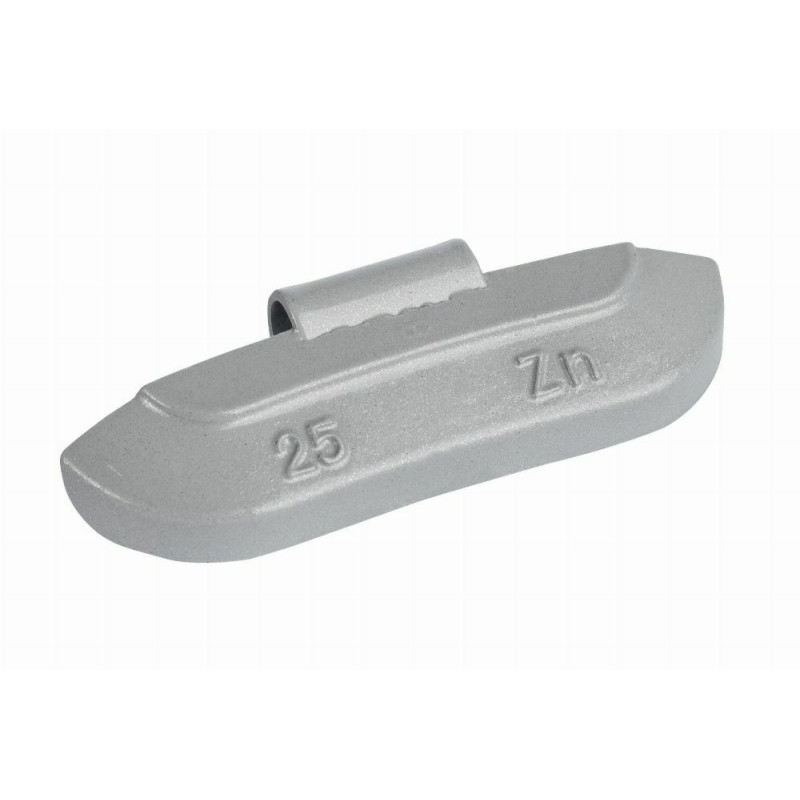 Masse à clipser zinguée pour jantes en acier - Équilibrage précis et montage facile.