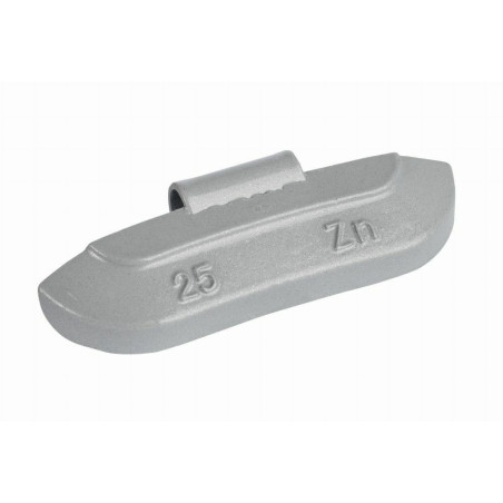 Masse à clipser zinguée pour jantes en acier - Équilibrage précis et facile.