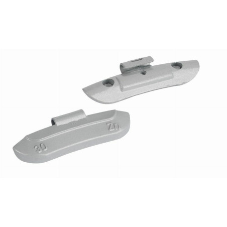 Masse à clipser zinguée pour jantes en acier : équilibrage précis et montage facile.