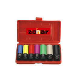 Coffret de douilles robustes avec protection en Téflon pour travaux de mécanique.