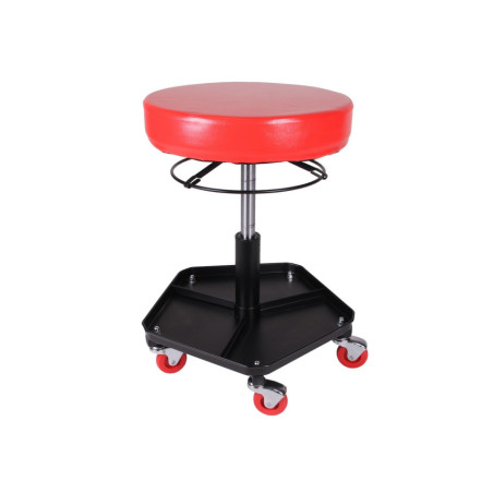 Tabouret d'atelier pneumatique : confort, robustesse et design pour votre espace de travail.