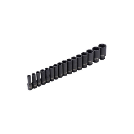 Coffret douilles à chocs longues haut de gamme : qualité et performance garanties.