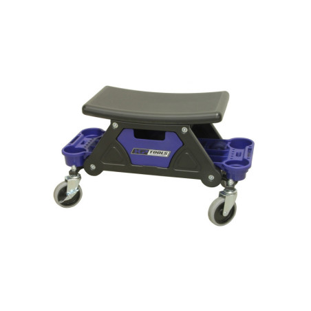 Workshop Stool with Storage Trays and Swivel Casters for Comfortable Mechanics.