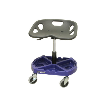 Tabouret d'atelier professionnel mobile et ergonomique pour mécaniciens exigeants.