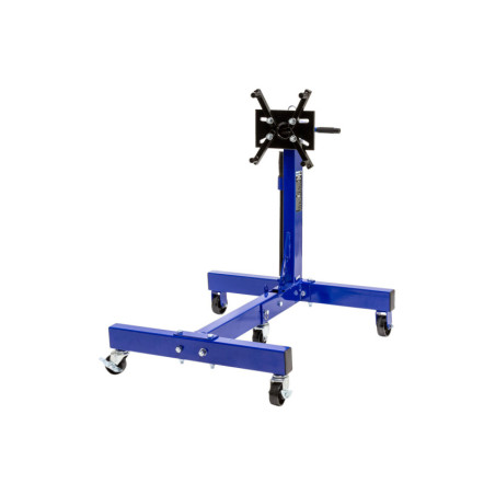 Support moteur pliable et mobile, capacité de charge exceptionnelle, plateau rotatif ajustable.