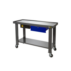 Table de Travail Mobile avec Récupération d'Huile : Idéale pour un environnement de travail propre et sécurisé.