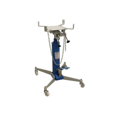 Effortless maneuverability with Dual Cylinder Gearbox Jack - 500kg capacity, adjustable platform.