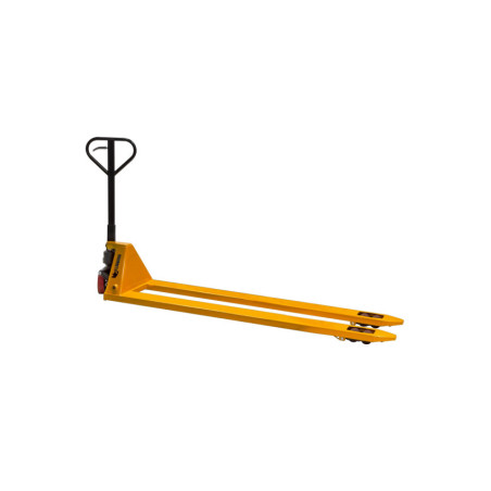 Transpalette Mammuth en acier robuste pour manutention fluide et silencieuse.