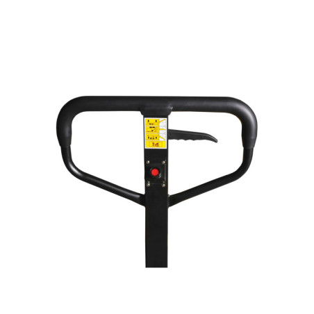 Transpalette semi-électrique Mammuth : levage 1000 kg, hauteur 85-800 mm, roues PU.