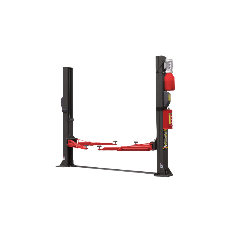 Pont élévateur hydraulique professionnel pour véhicules, robuste et sécurisé.