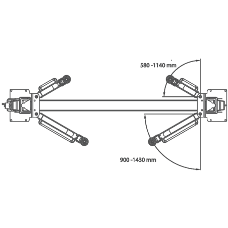 Pont élévateur hydraulique professionnel pour véhicules, robuste et sécurisé jusqu'à 4 tonnes.