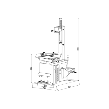 Démonte-pneus professionnel performant pour un changement rapide de pneus.