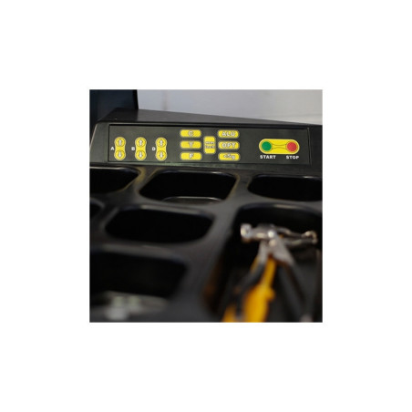 Wheel Balancer for 12-24” Wheels with dynamic measurement, auto-calibration, and 7 modes.