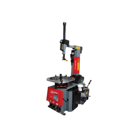 Démonte-pneus professionnel avec levier d’assistance pour un changement facile et précis.