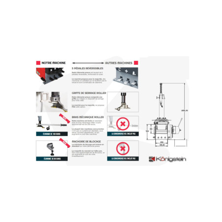 KN110 Königstein 24" SEMI-AUTOMATIC TIRE CHANGER: Innovative, efficient, and precise tire changer.