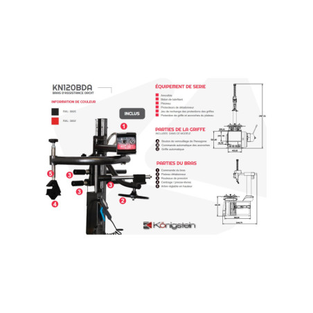 Semi-automatic tire changer with advanced features for efficient tire changing process.