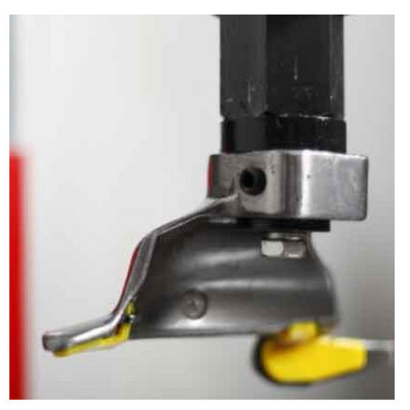 Semi-automatic tire changer with advanced features for efficient tire changing process.