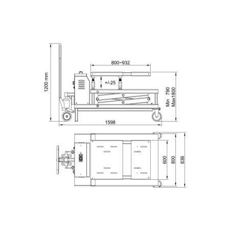 Table Élévatrice Polyvalente pour véhicules électriques : déchargement, déplacement, réparations.