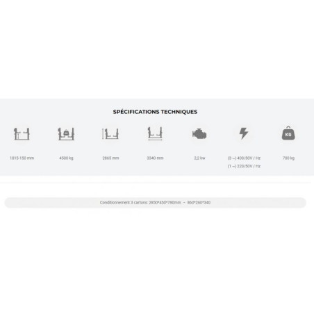 Élévateur hydraulique à deux colonnes : performance et sécurité pour ateliers professionnels.