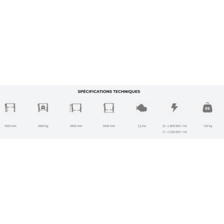 Pont Élévateur 2 Colonnes Automatique 4.5T - Performances exceptionnelles pour ateliers professionnels.