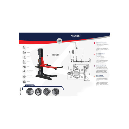 Pont élévateur mobile hydraulique robuste pour professionnels de la mécanique.
