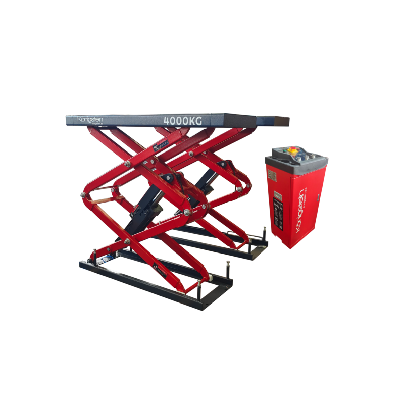 Pont élévateur à double ciseaux 4T : sécurité, qualité et performance garanties.