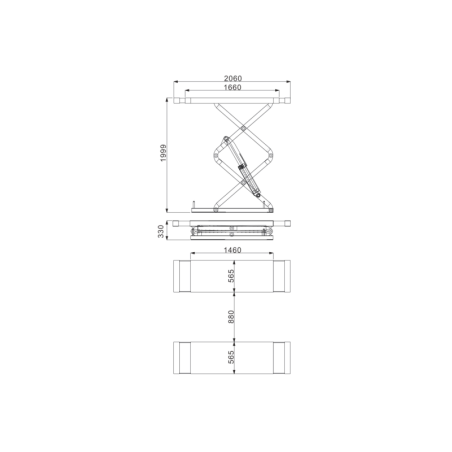 Pont élévateur à double ciseaux 4T encastrable : qualité et performance garanties!
