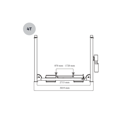 Plateforme longue et large pour véhicules à large empattement, confort et performance fiable.