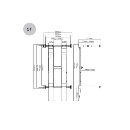 Plateforme élévatrice professionnelle pour véhicules à large empattement. Confort optimal.