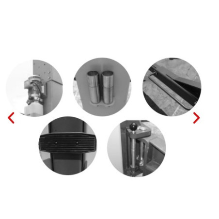 Élévateur réglable en hauteur pour véhicules industriels, capacité 6 tonnes, sécurisé et polyvalent.