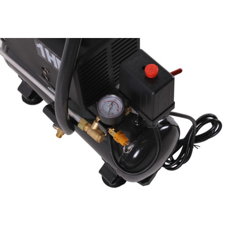 Compresseur d'Air 0,75 KW performant pour usage pro ou domestique, 230V, 6L, 75dB.