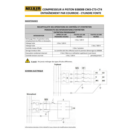 Compresseur à piston B3800B/200CM3 : qualité et performance pour air comprimé optimal.