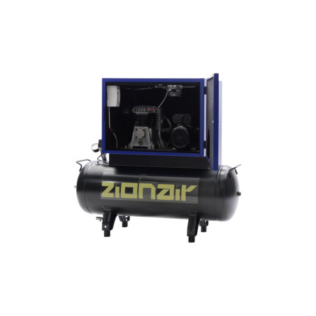 Compresseur d'air insonorisé ZionAir : performance italienne, silence optimal, technologie européenne.
