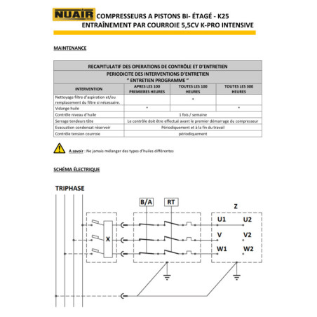 Découvrez le Compresseur à piston NUAIR série K-PRO Intensive, outil haute performance.